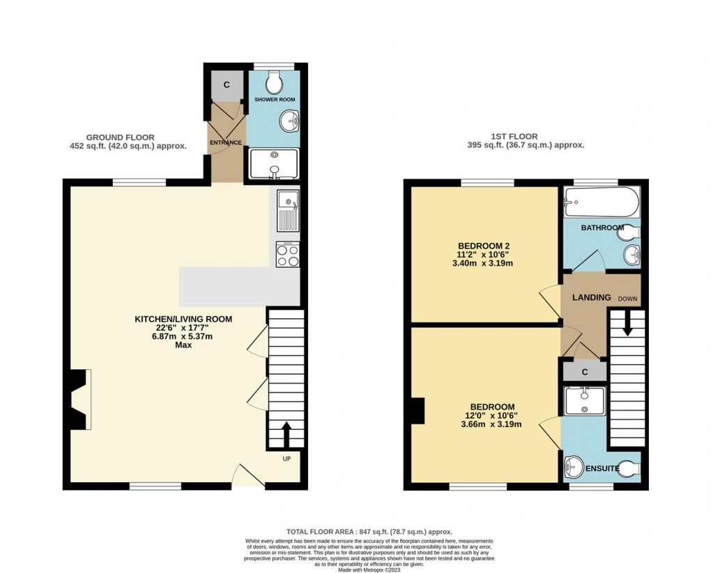 Floorplan for Greenacres Cottages, Penpillick, Par