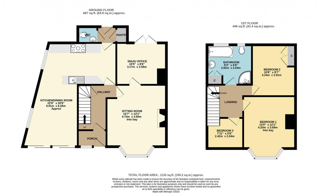 Floorplan for Park Road, Fowey