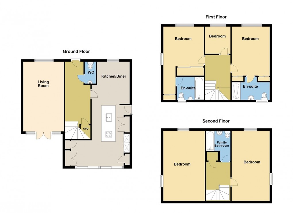 Floorplan for Bay View Road, Duporth, St. Austell