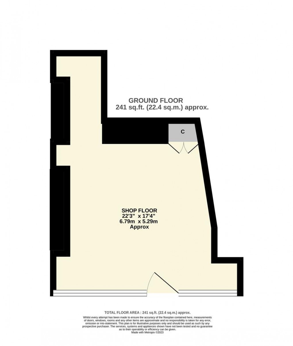 Floorplan for Treasures of Fowey, 1 The Dolphin, Trafalgar Square, Fowey
