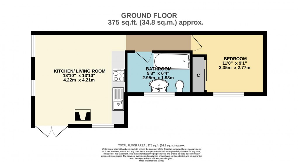 Floorplan for Stable End, Lostwithiel