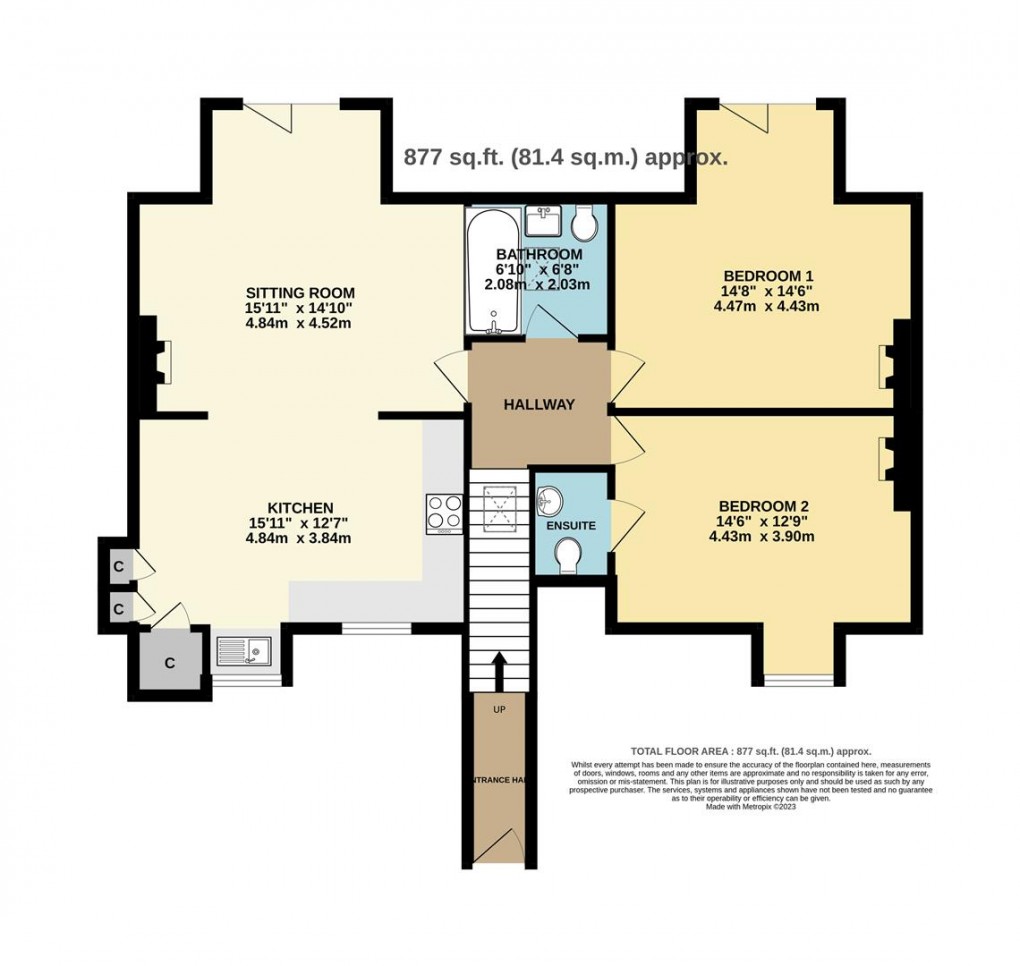 Floorplan for Claremont House, Hanson Drive, Fowey