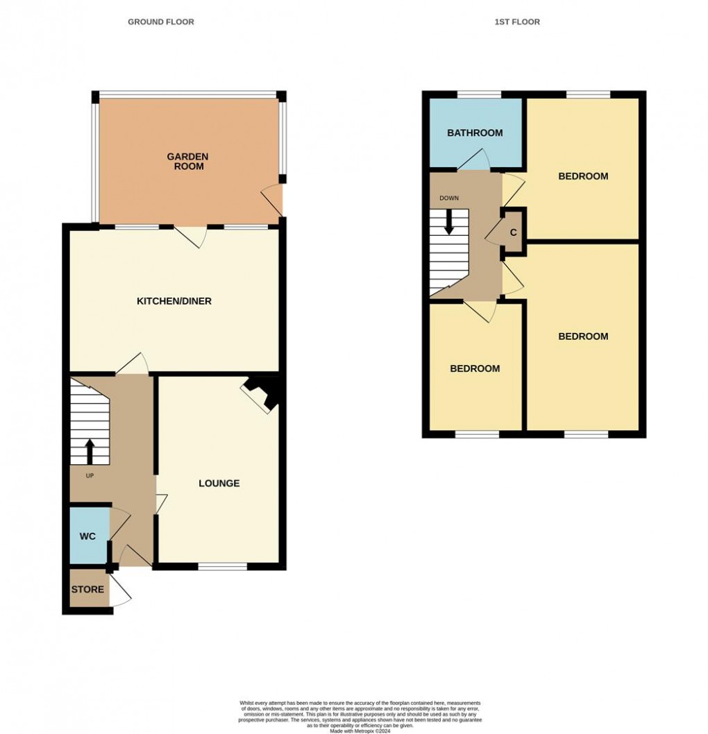 Floorplan for Meadow Rise, Penwithick, St. Austell