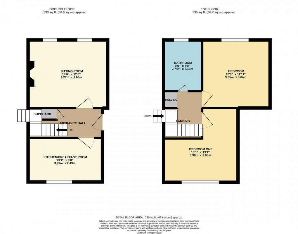 Floorplan for Mount Bennett Road, Tywardreath, Par