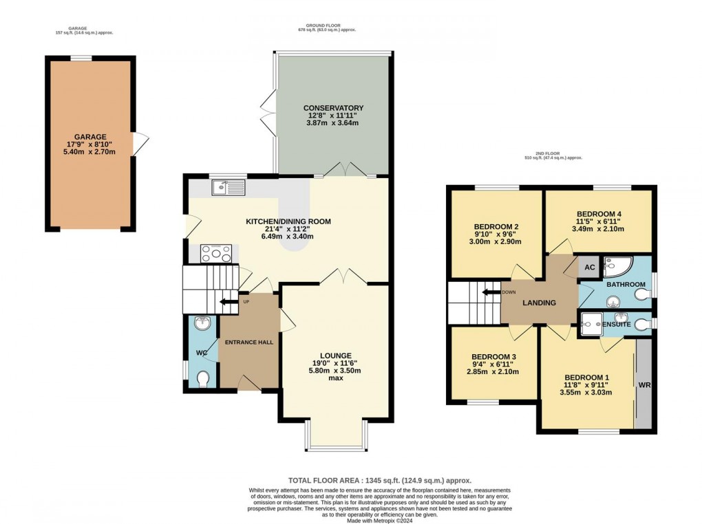 Floorplan for Hill Hay Close, Fowey