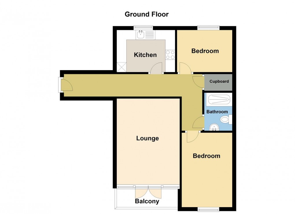 Floorplan for Woodland View, Duporth, St. Austell