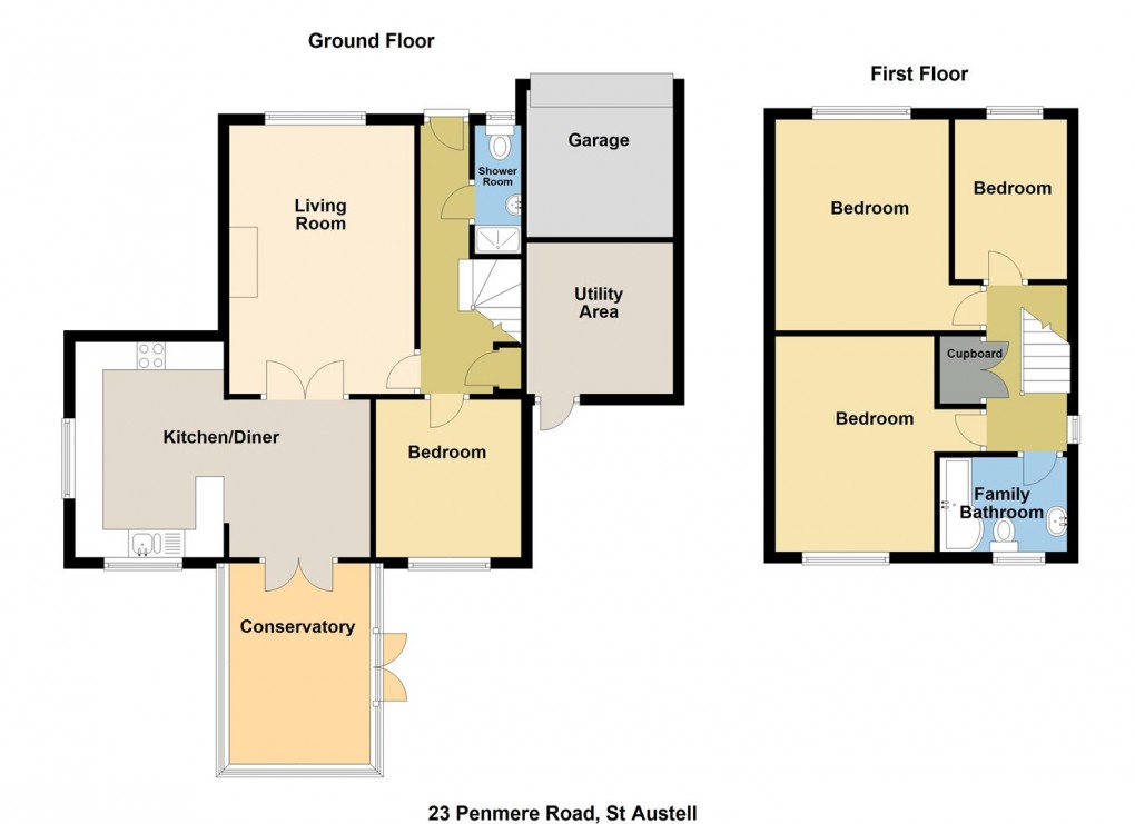 Floorplan for Penmere Road, St. Austell