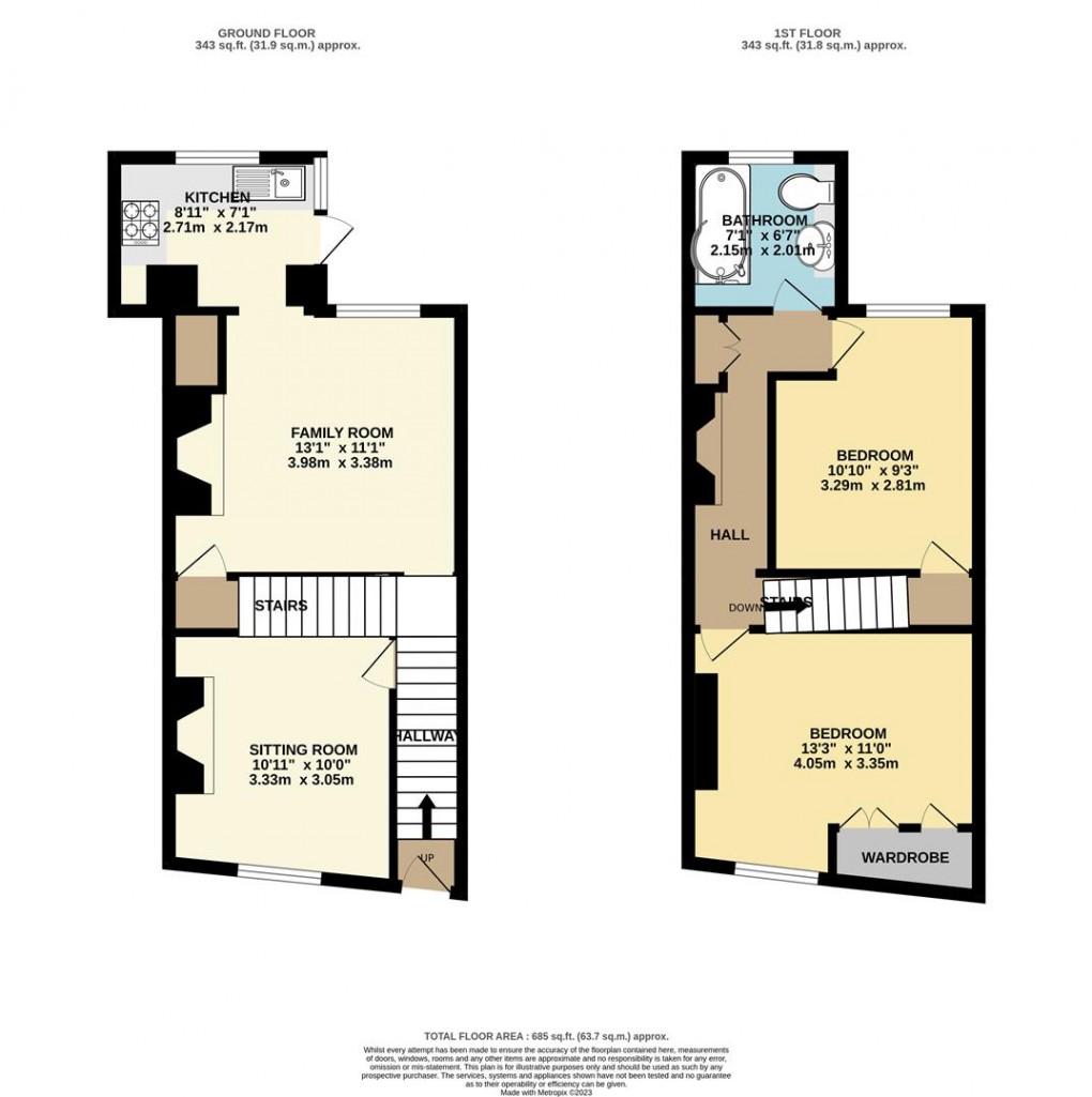 Floorplan for North Street, Fowey