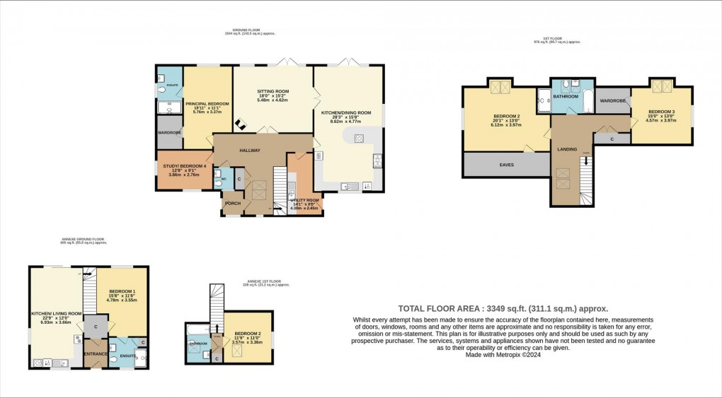 Floorplan for Lankelly Lane, Fowey