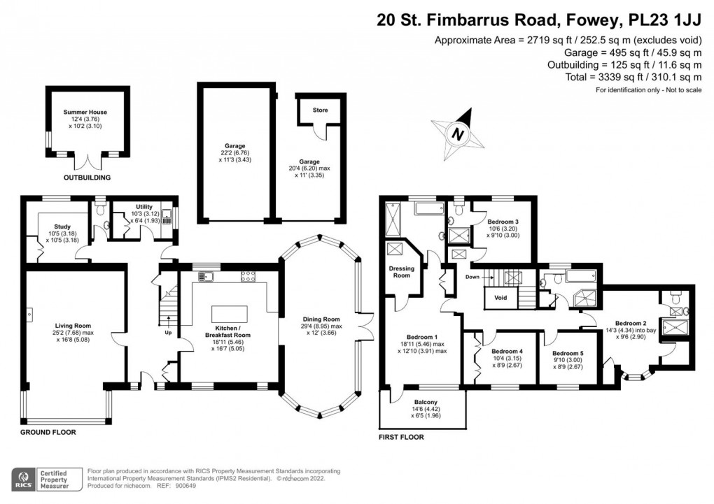 Floorplan for St Fimbarrus Road, Fowey
