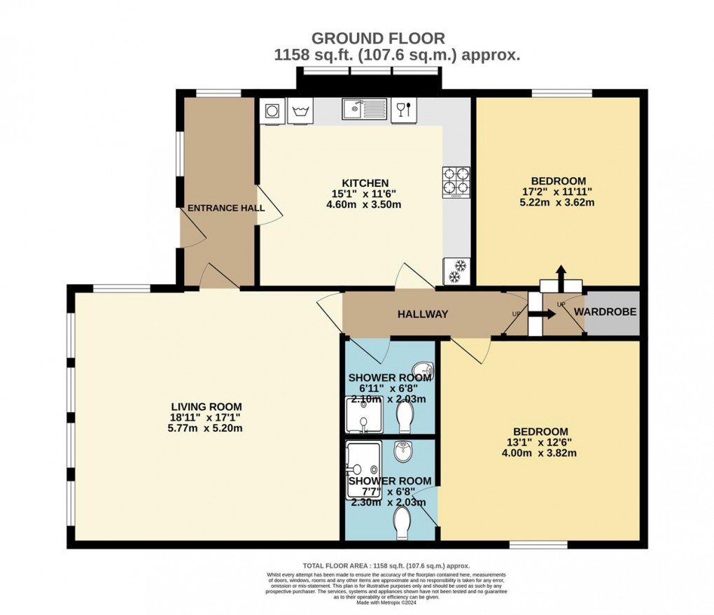 Floorplan for Daglands Road, Fowey