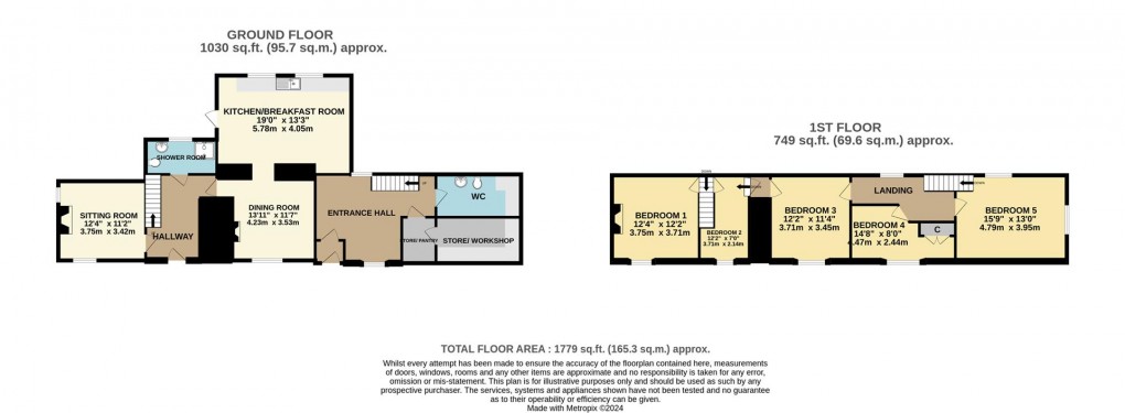 Floorplan for Lerryn, Lostwithiel