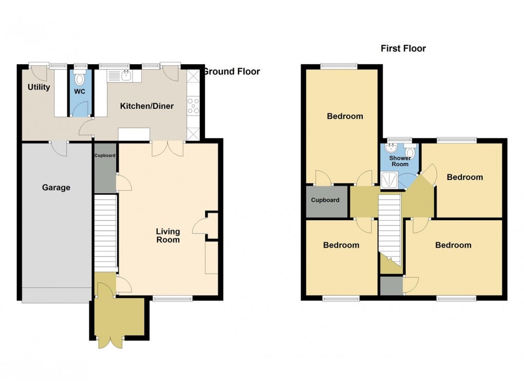 Floorplan for Landreath Place, St. Blazey, Par