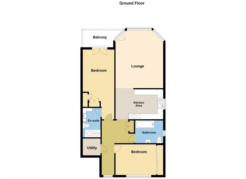 Floorplan for 53a Sea Road, Carlyon Bay, St. Austell