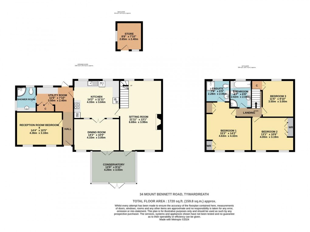 Floorplan for Mount Bennett Road, Tywardreath, Par