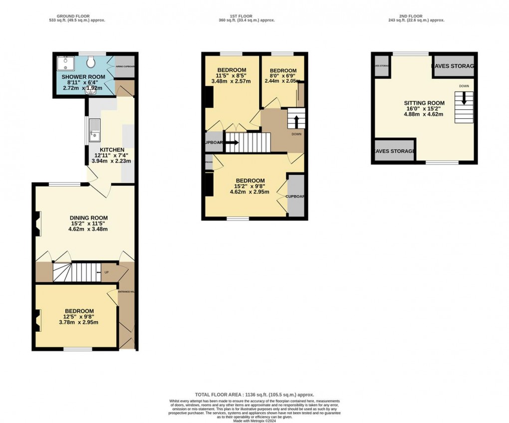 Floorplan for St. Saviours Hill, Polruan, Fowey