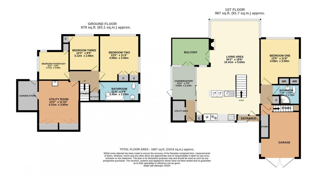 Floorplan for Meadow Close, Polruan-By-Fowey