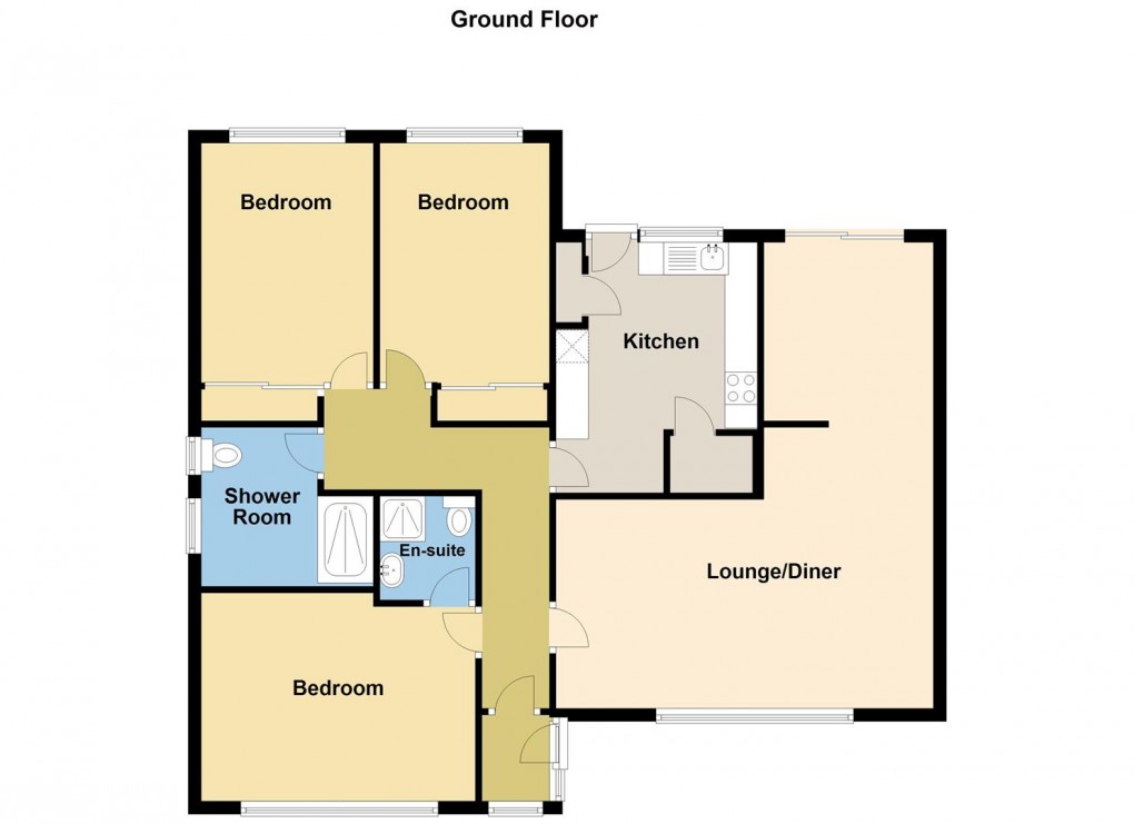 Floorplan for Edinburgh Close, Carlyon Bay, St. Austell