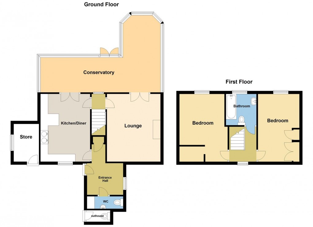 Floorplan for Stannary Road, Stenalees, St. Austell