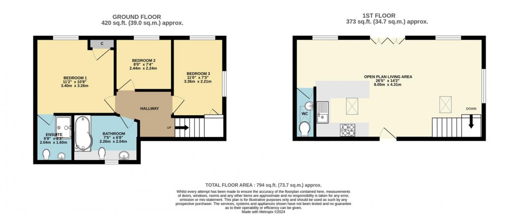 Floorplan for Station Road, Fowey