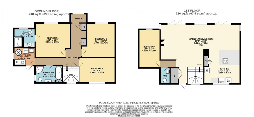 Floorplan for Lerryn, Lostwithiel, PL22