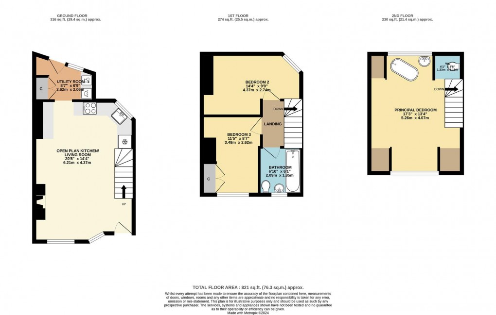 Floorplan for Lostwithiel Street, Fowey