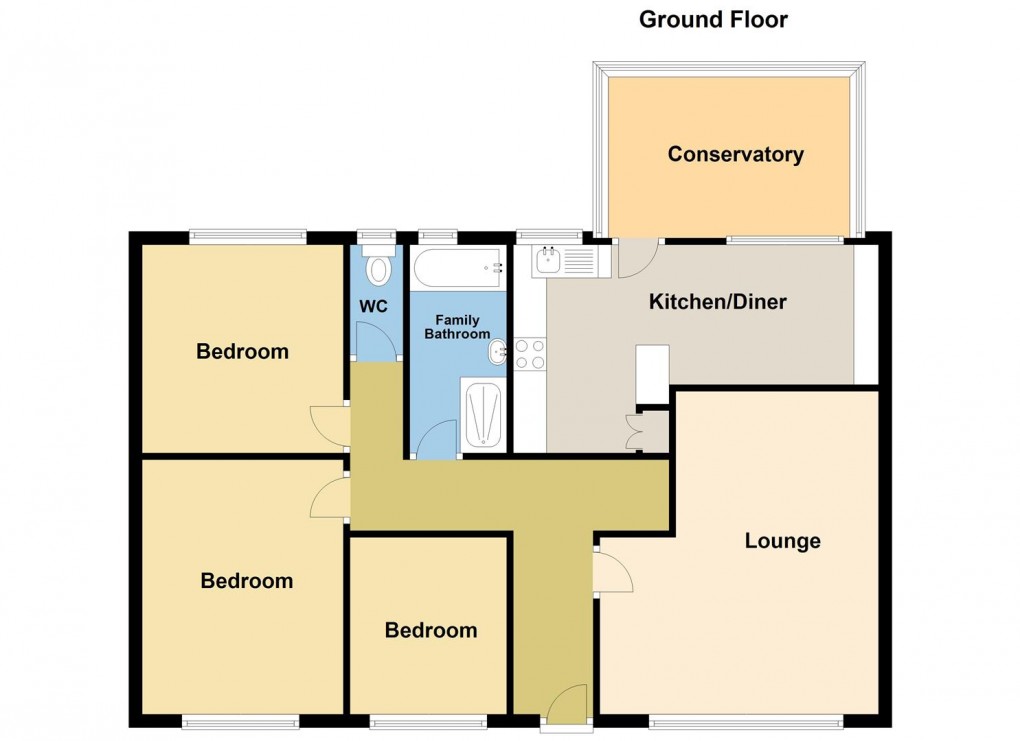 Floorplan for Mitchell Road, St Austell