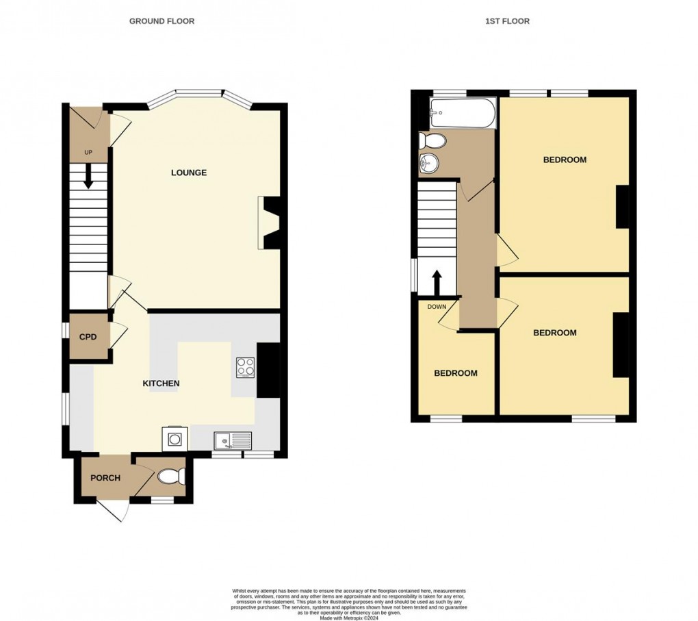 Floorplan for Rose Hill, St. Blazey, Par