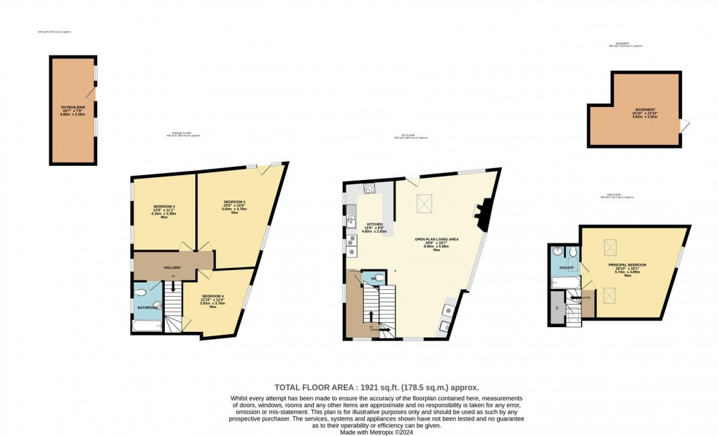 Floorplan for Fore Street, Polruan, Fowey