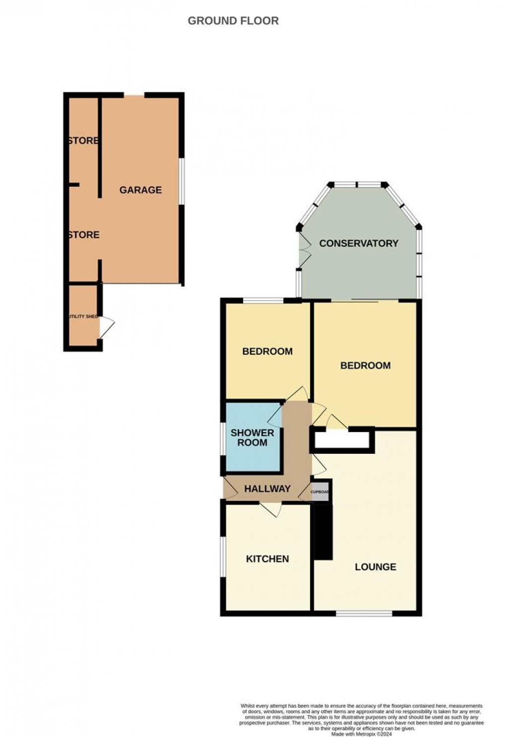 Floorplan for Springfield Close, Polgooth, St. Austell