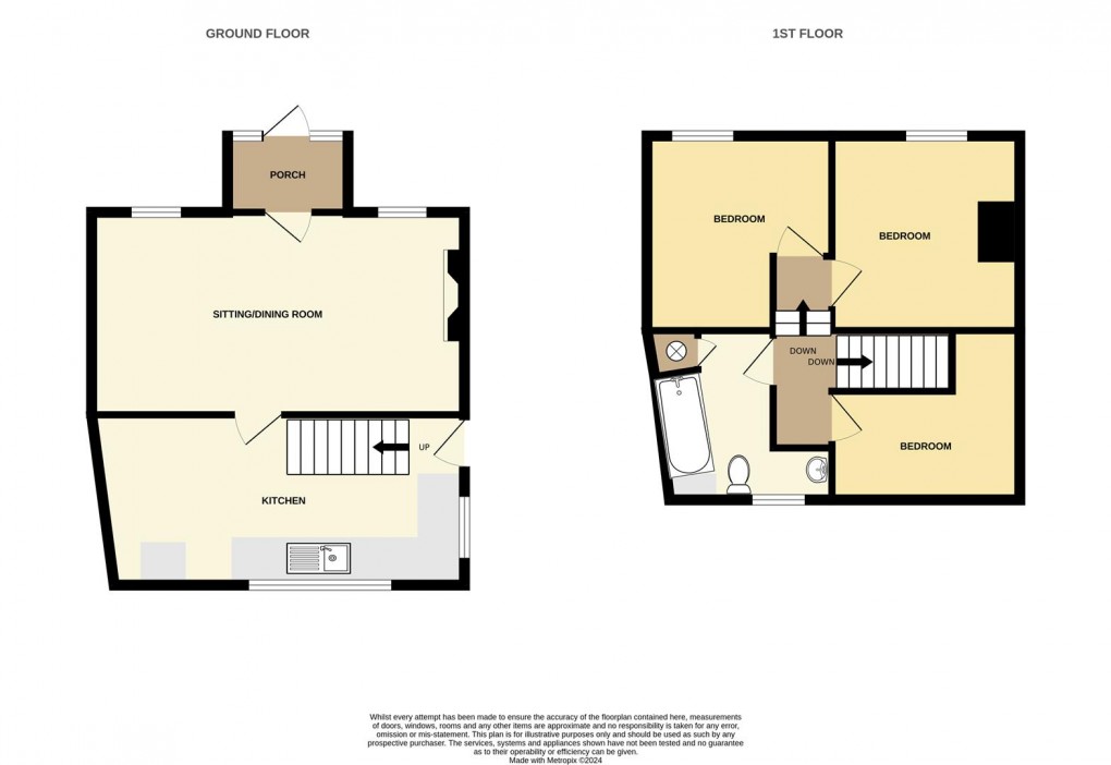 Floorplan for Hornick CottageHornick HillHigh StreetSt AustellCornwall