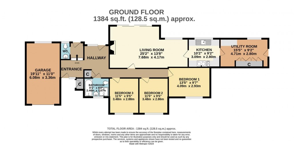 Floorplan for Downs Hill, Golant, Fowey