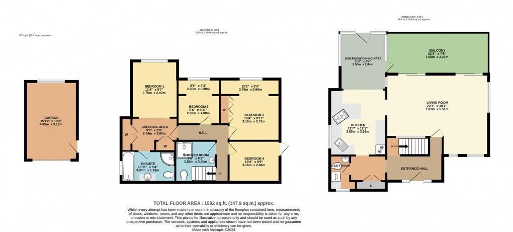 Floorplan for Meadow Close, Polruan