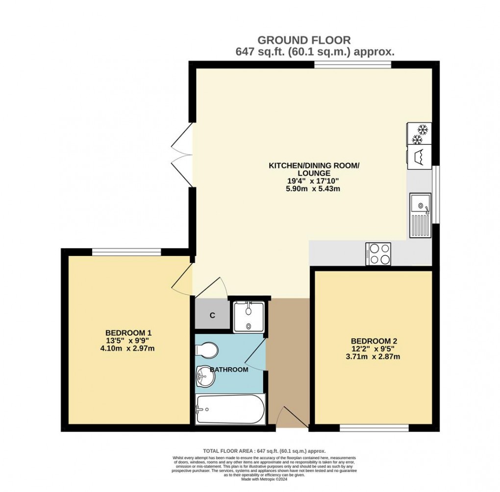 Floorplan for Trenython Manor, Tywardreath