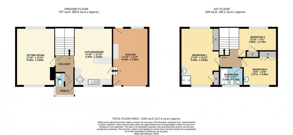 Floorplan for Vicarage Meadow, Fowey