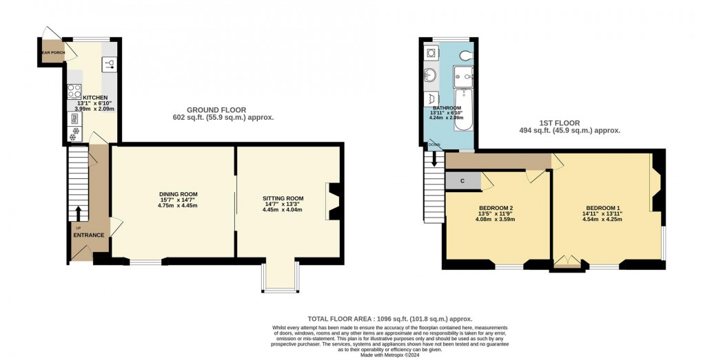 Floorplan for Fore Street, Polruan, Fowey