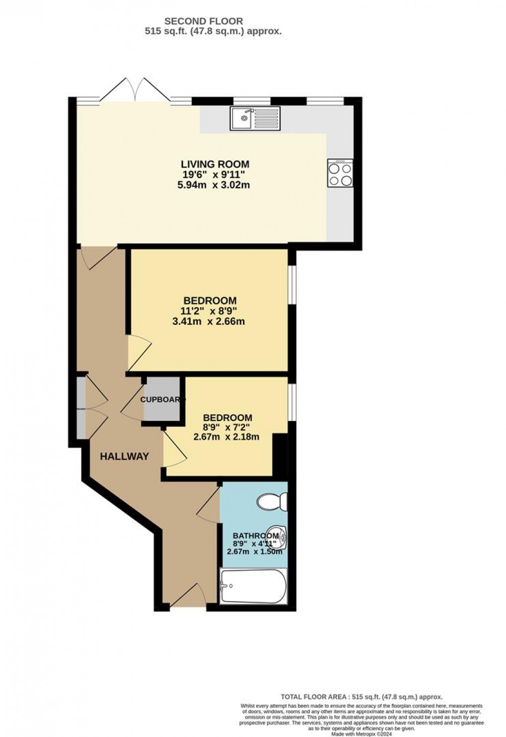 Floorplan for Station Road, Fowey