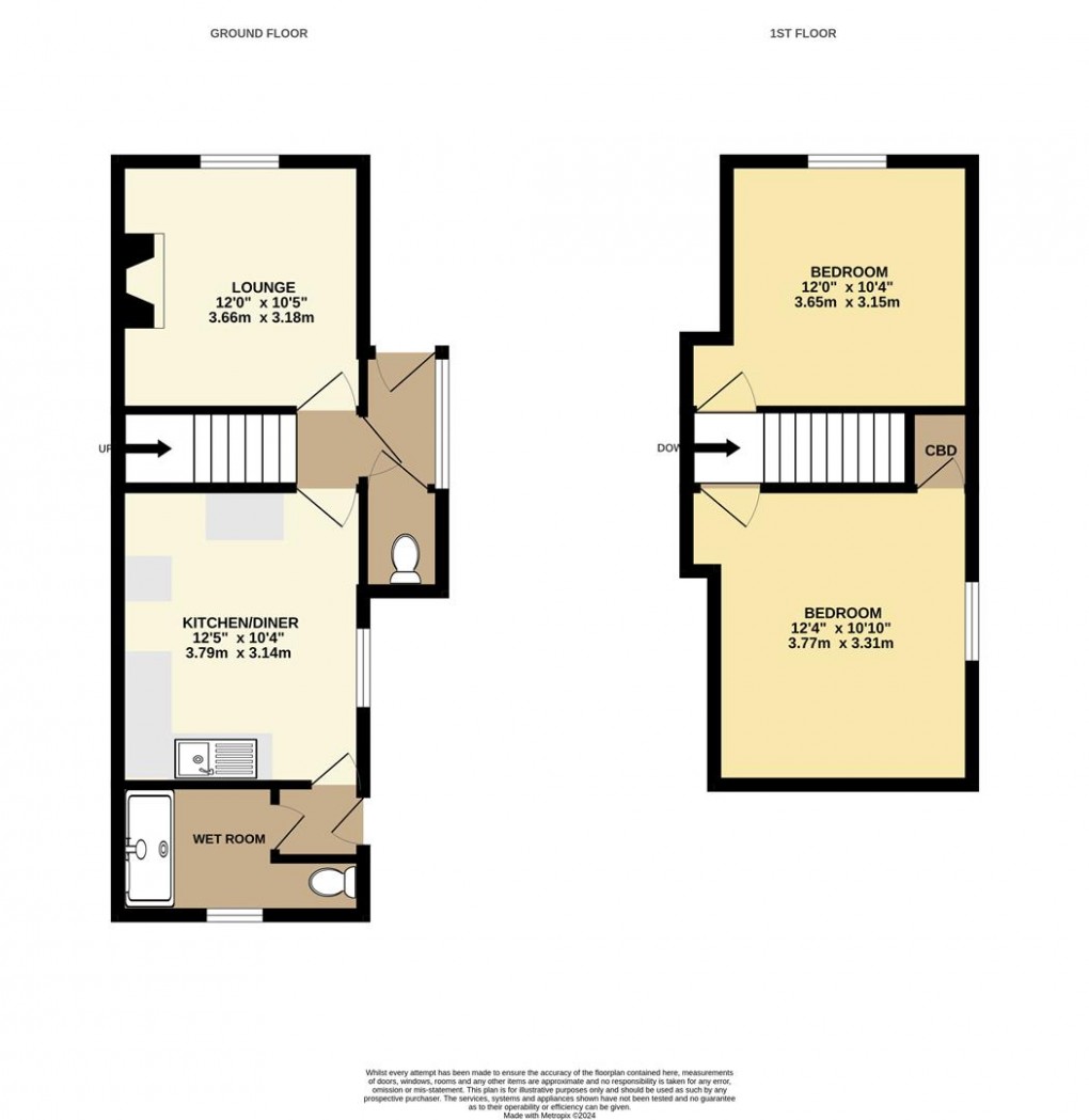 Floorplan for Prospect Place, Mevagissey, St. Austell