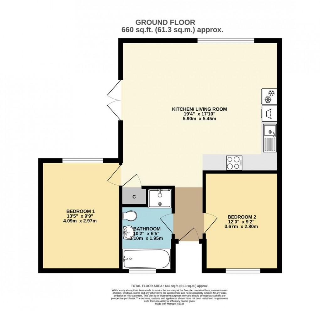 Floorplan for Tywardreath, Par