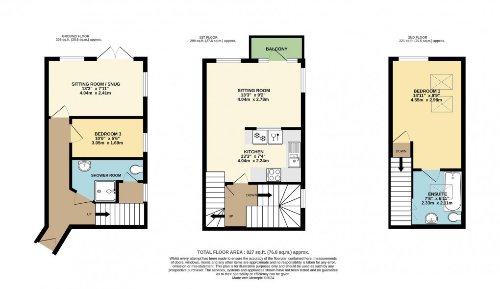 Floorplan for Lostwithiel Street, Fowey