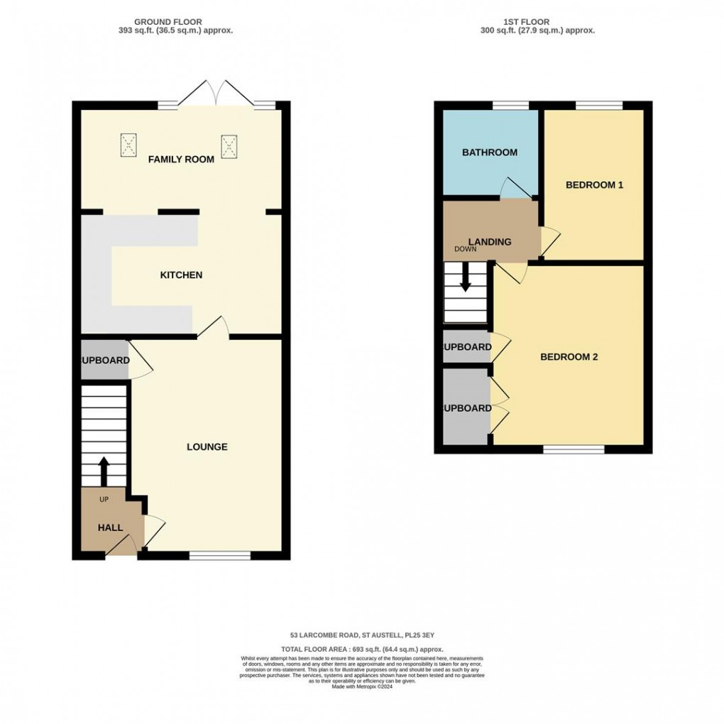 Floorplan for Larcombe Road, St. Austell