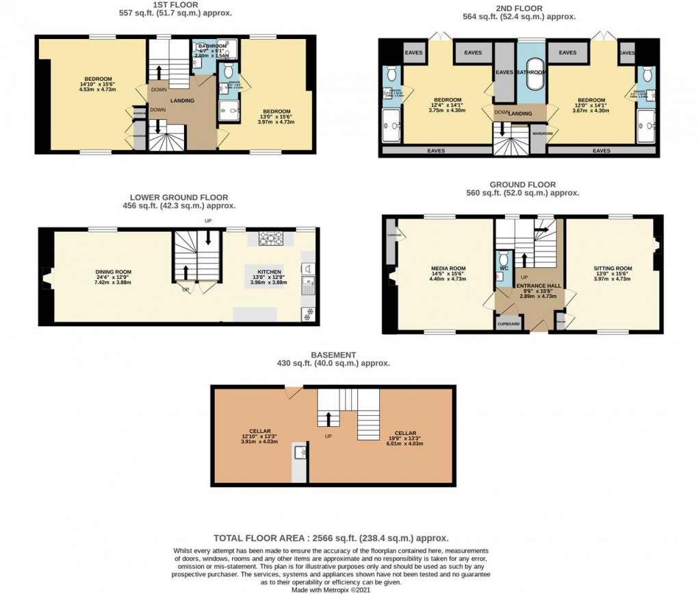 Floorplan for North Street, Fowey