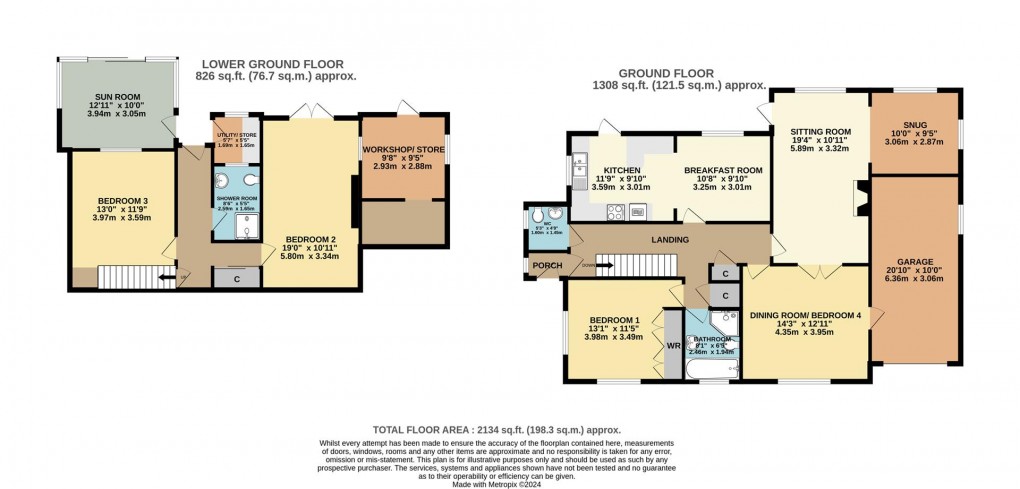 Floorplan for Tower Park, Fowey