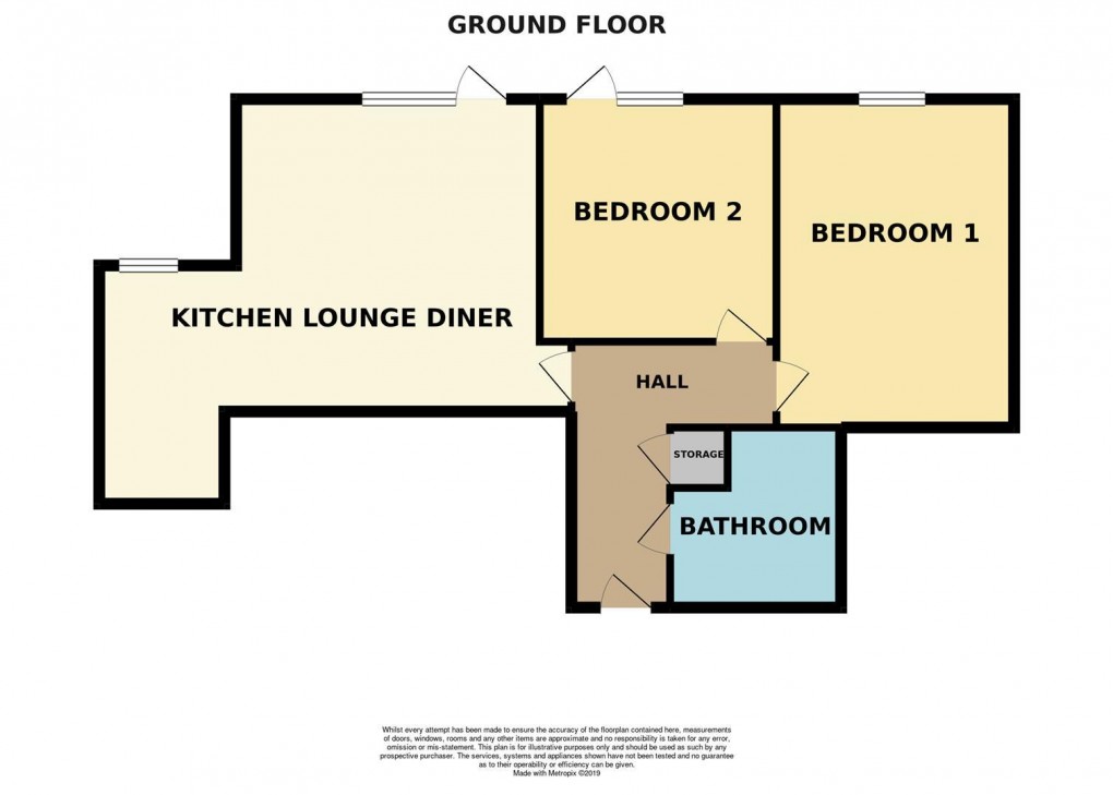 Floorplan for Sea Road, Carlyon Bay, St. Austell