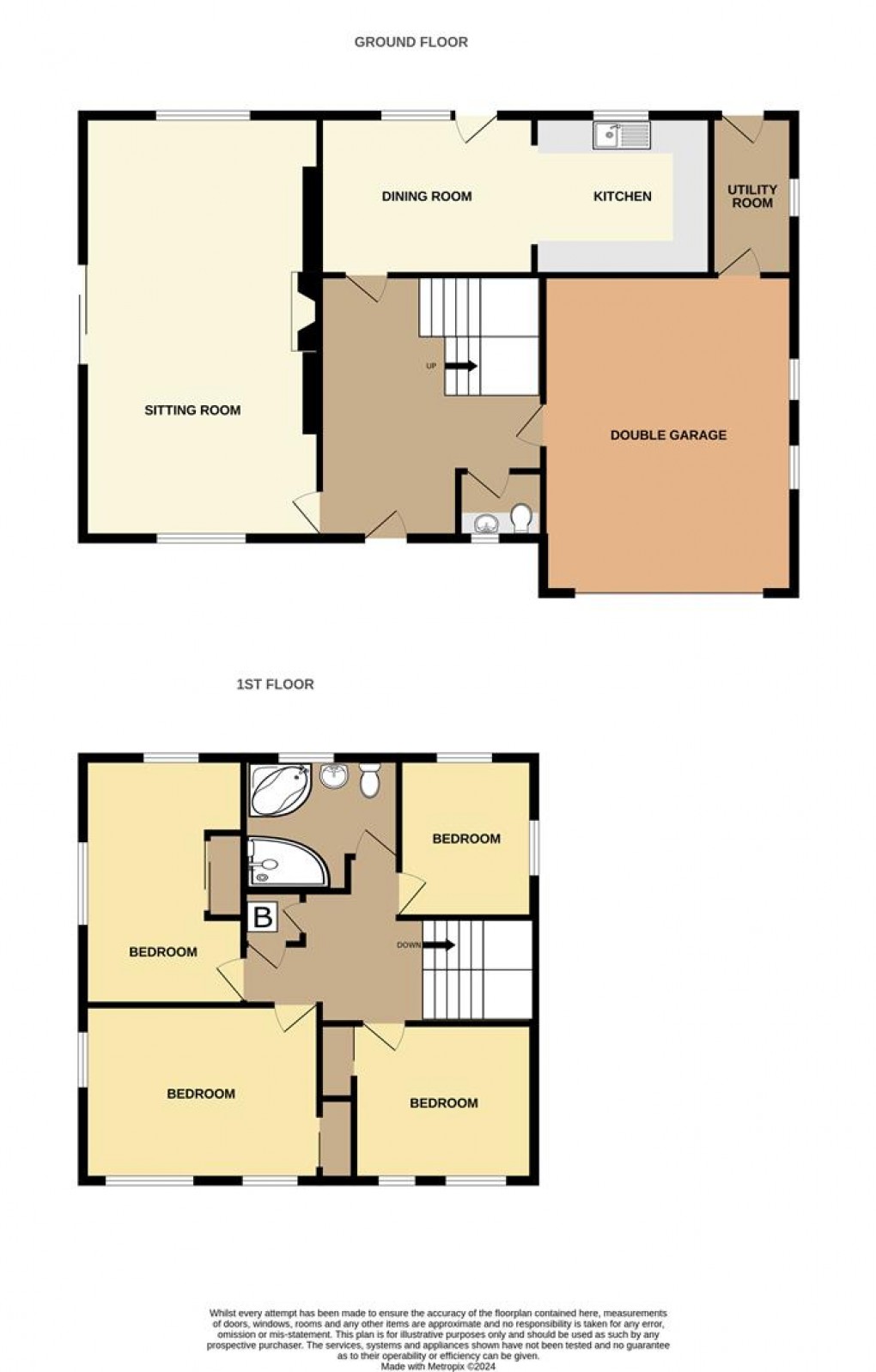 Floorplan for Kent Avenue, Carlyon Bay, St. Austell