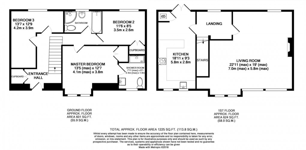 Floorplan for Daglands Road, Fowey