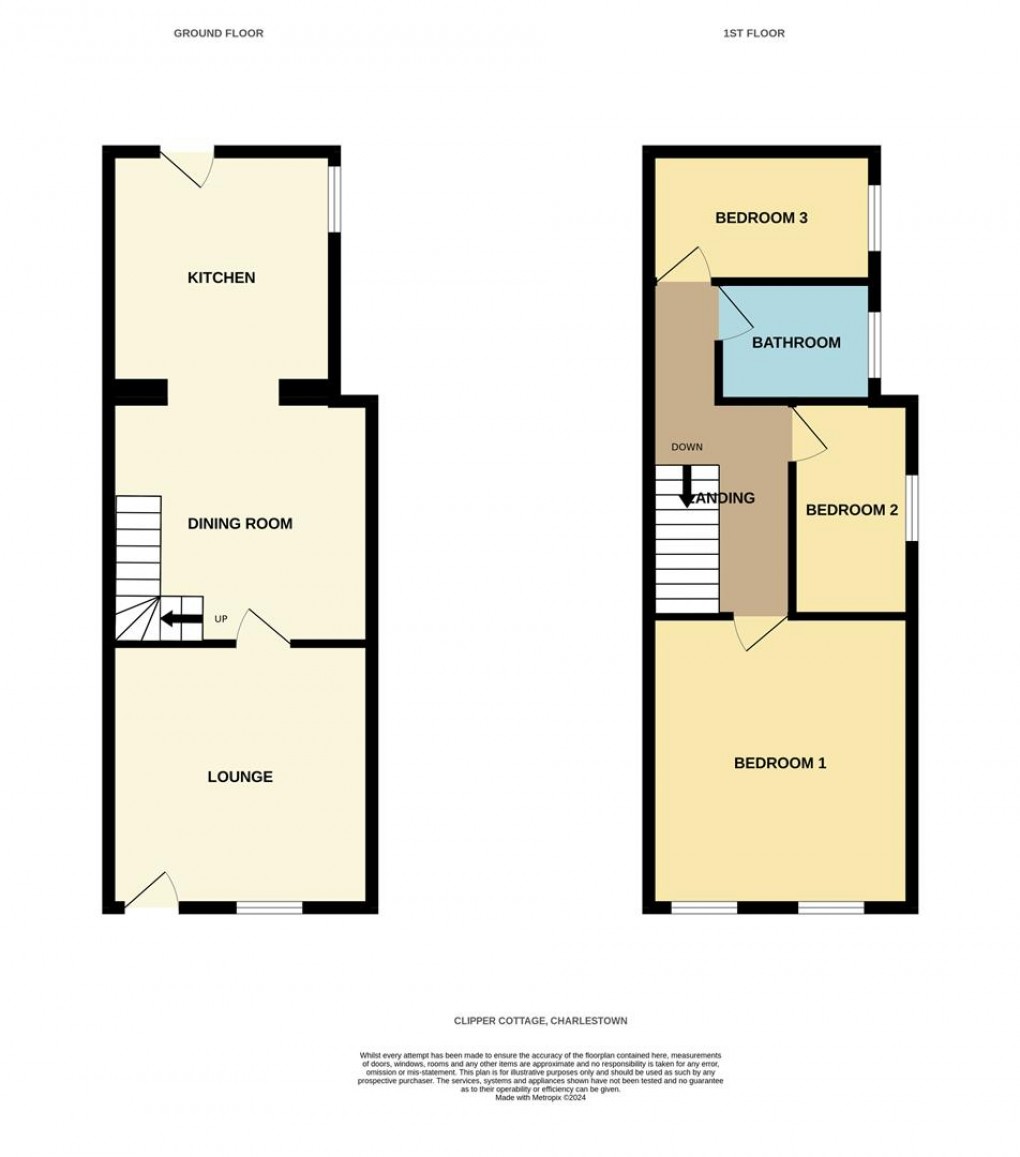 Floorplan for Charlestown Road, St. Austell