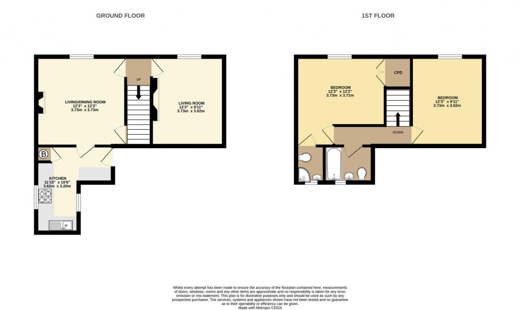 Floorplan for Charlestown Road, St. Austell