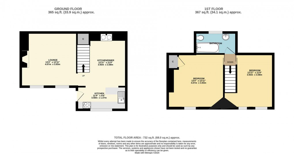 Floorplan for Downshill, Golant