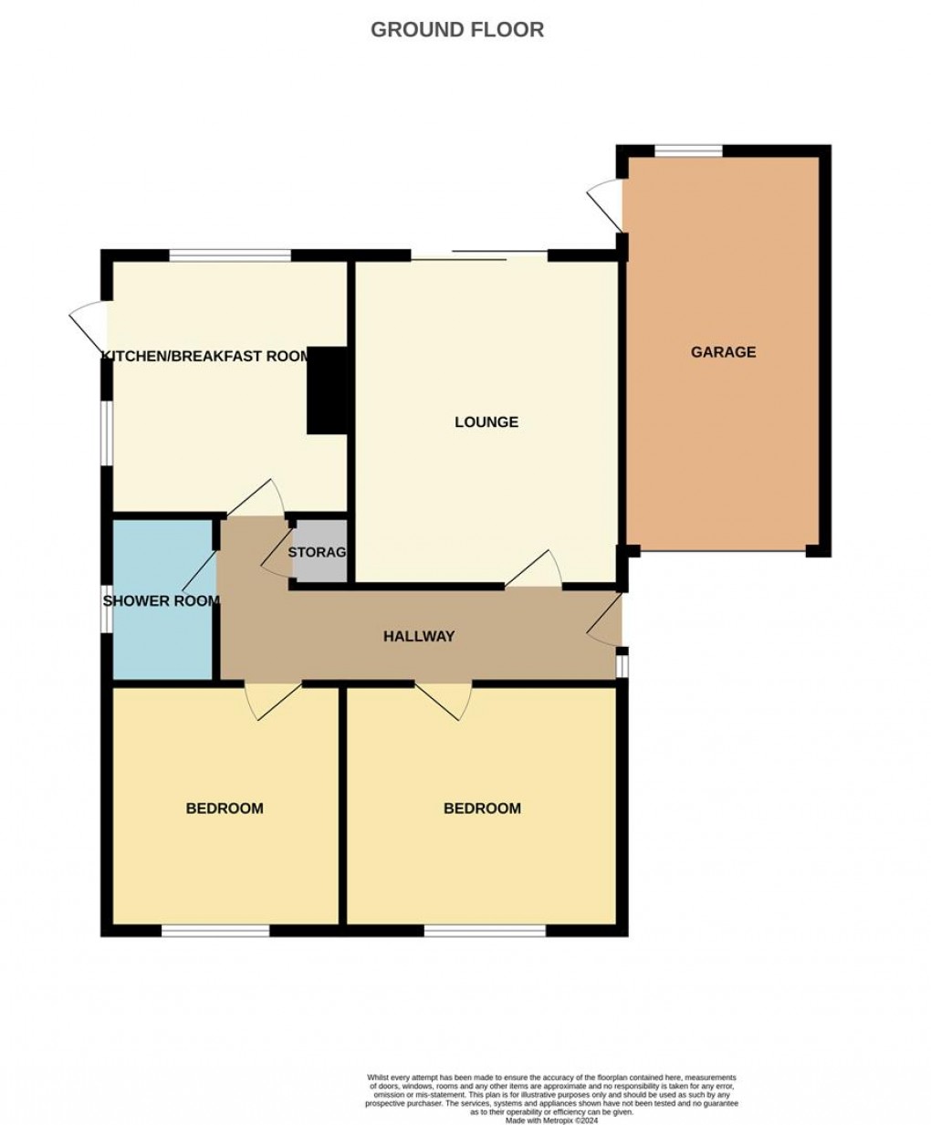 Floorplan for Woodgrove Park, Polgooth, St. Austell